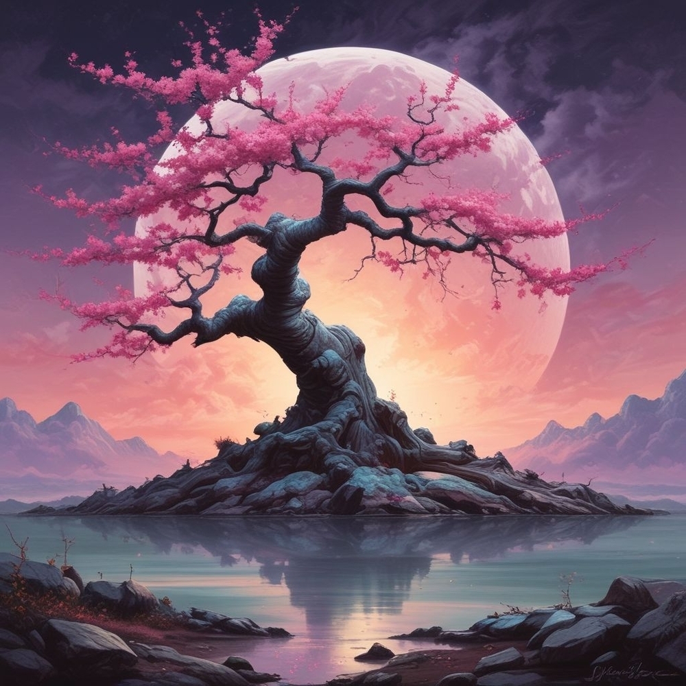 Pink Cherry Blossom Art Print